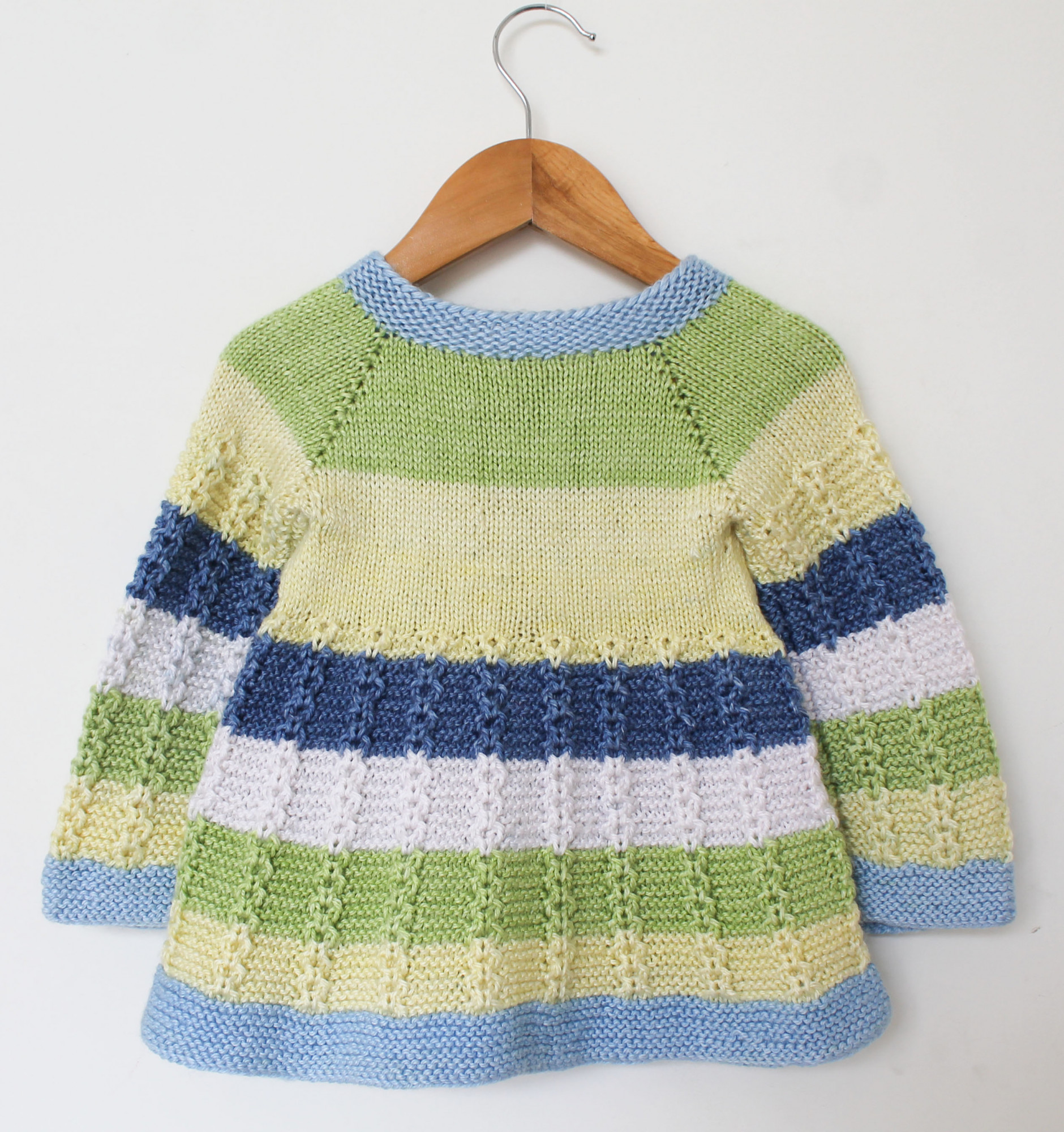 Woonie Handknitted Front Openable Dress - Green