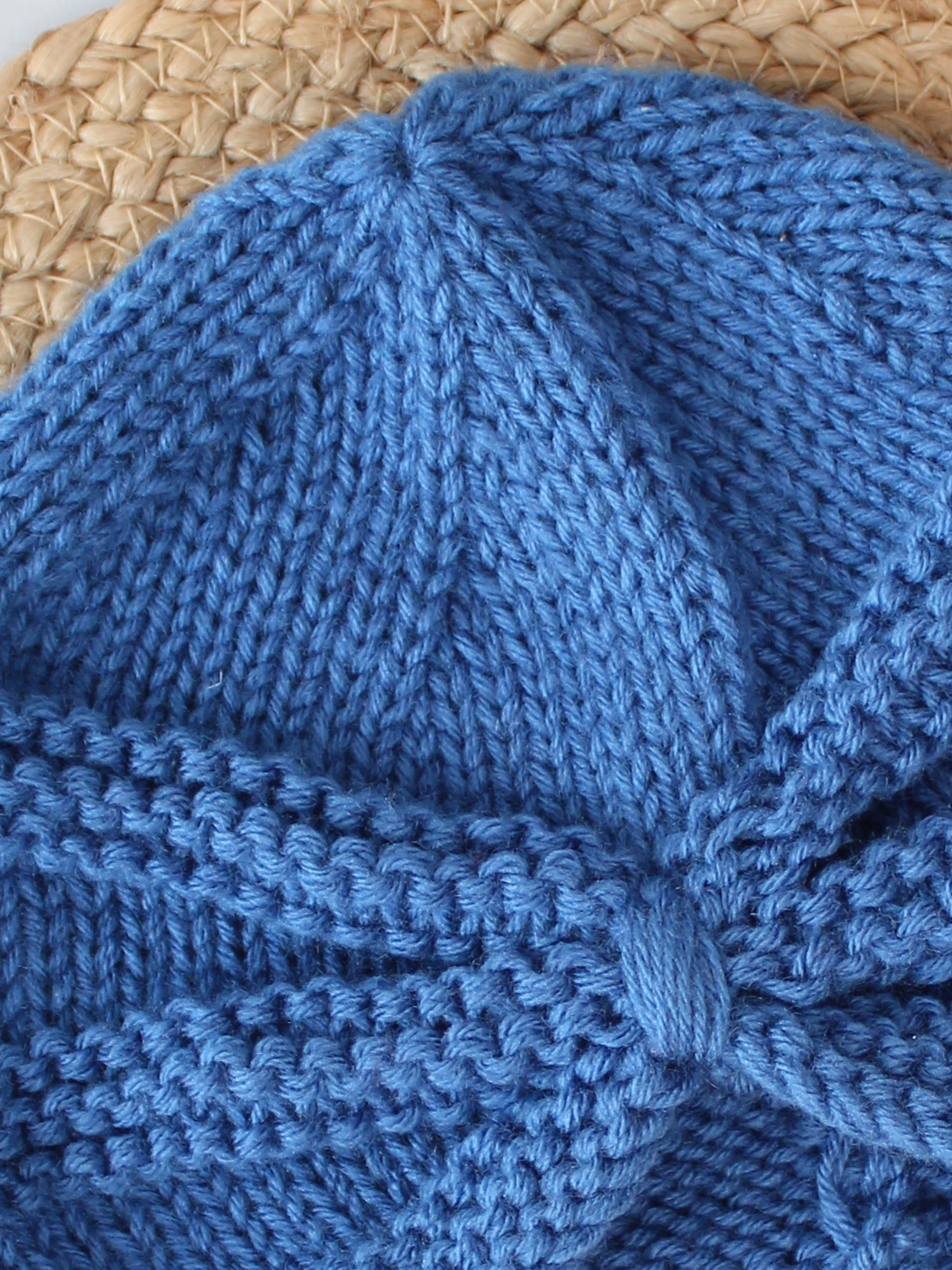 Woonie Handknitted Turban Cap - Blue