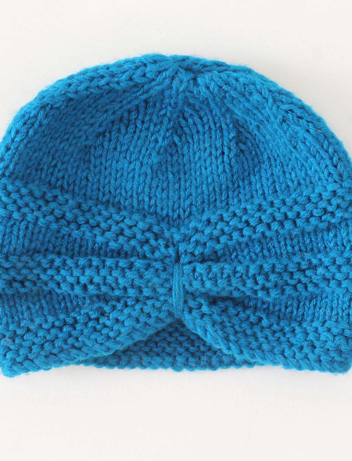Woonie Handknitted Turban Cap - Blue