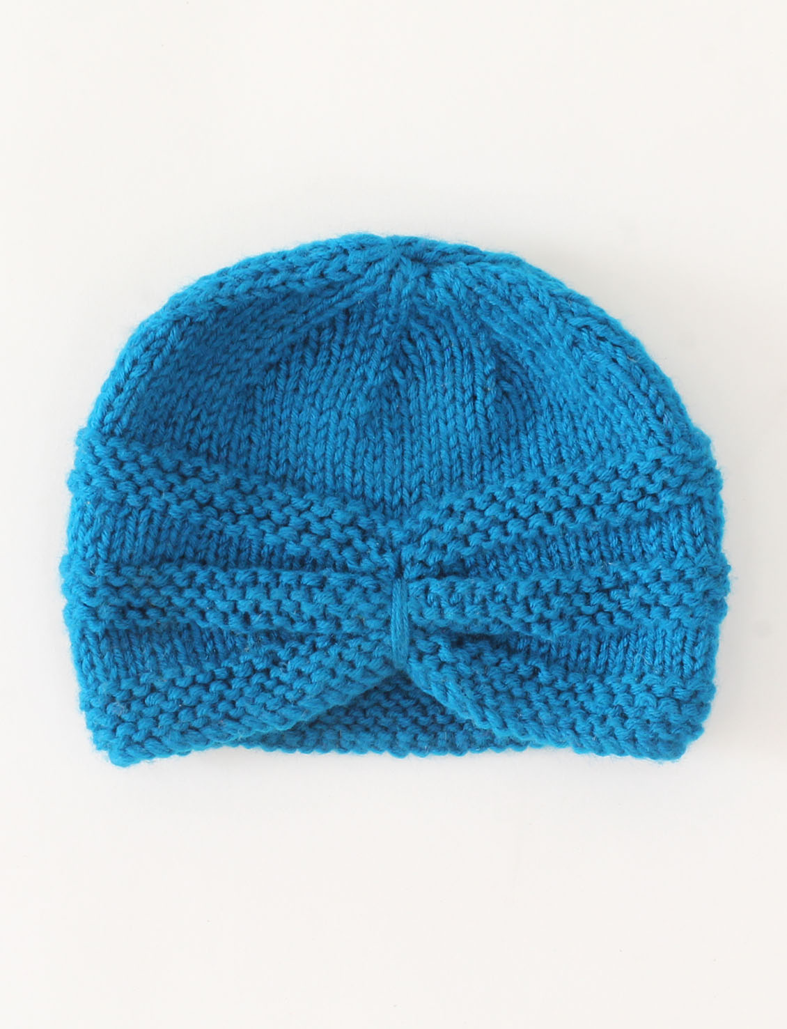 Woonie Handknitted Turban Cap - Blue