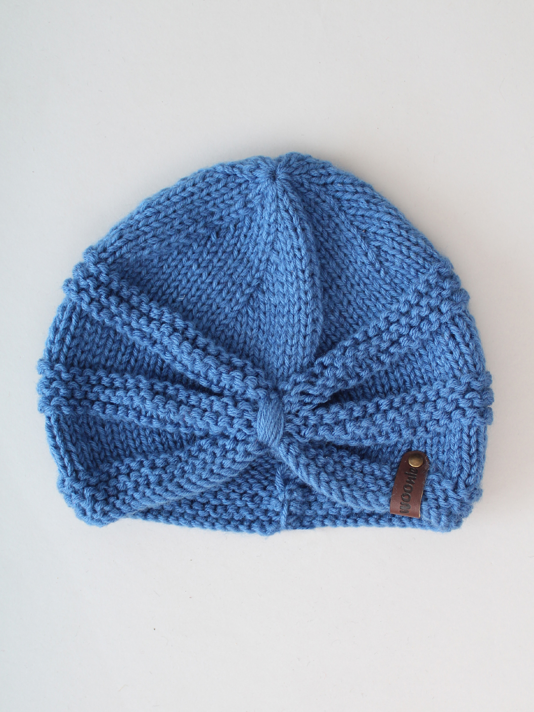 Woonie Handknitted Turban Cap - Blue