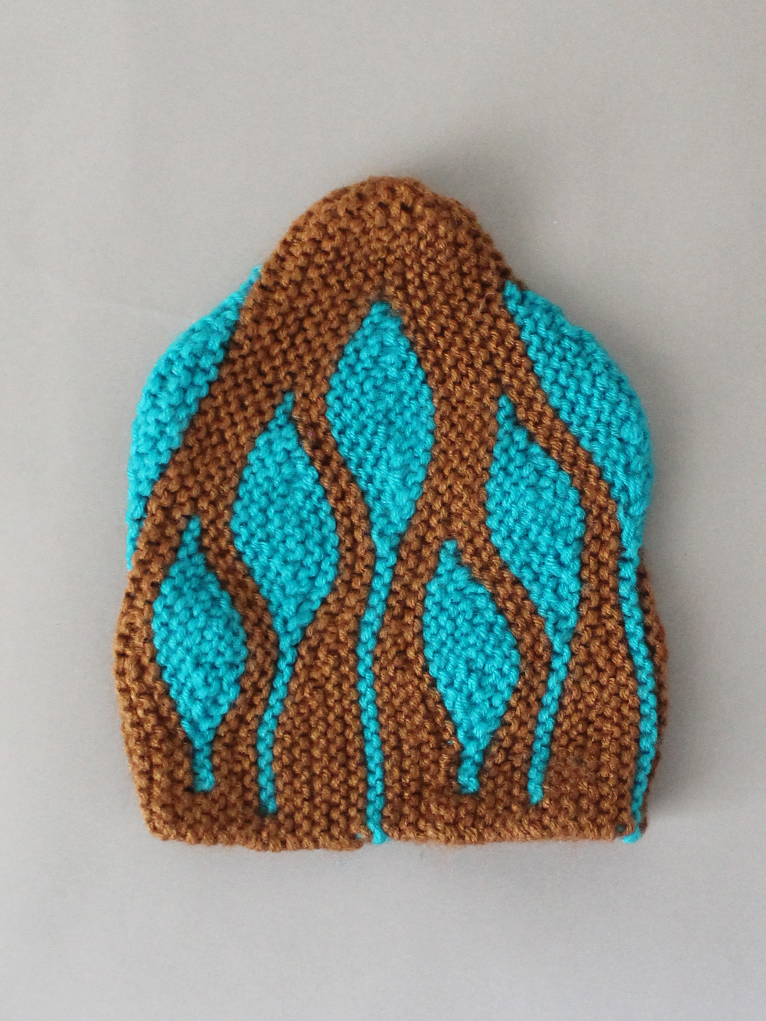 Woonie Handknitted Woolen Turban Beanie - Sky Blue