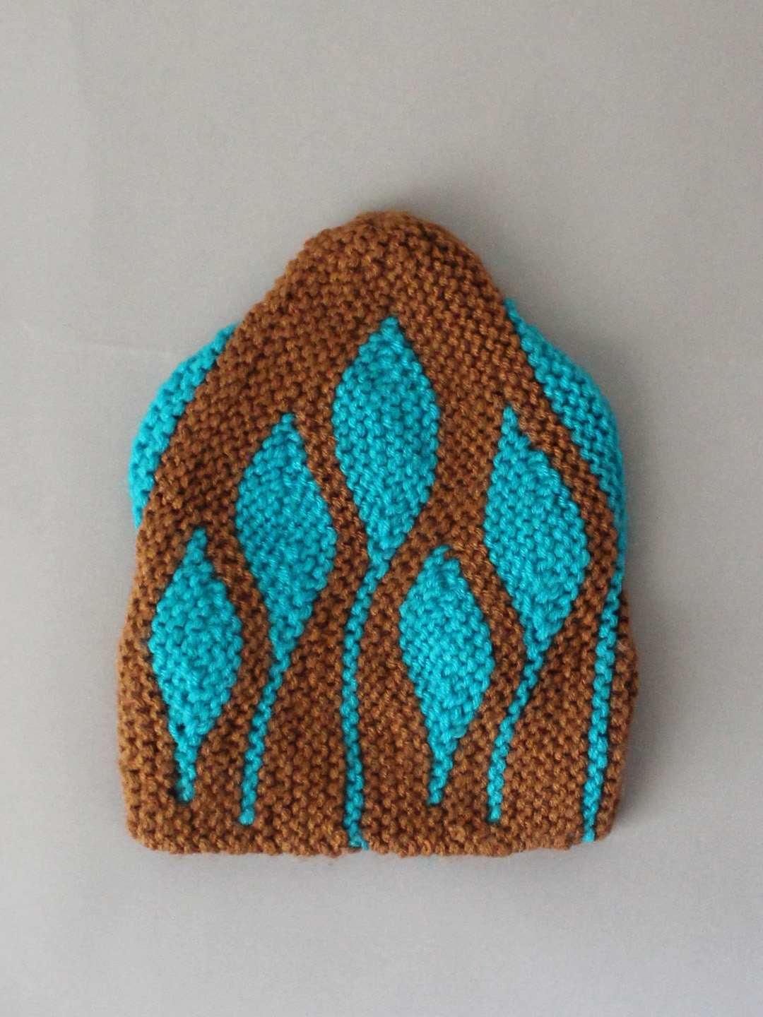 Woonie Handknitted Woolen Turban Beanie - Sky Blue