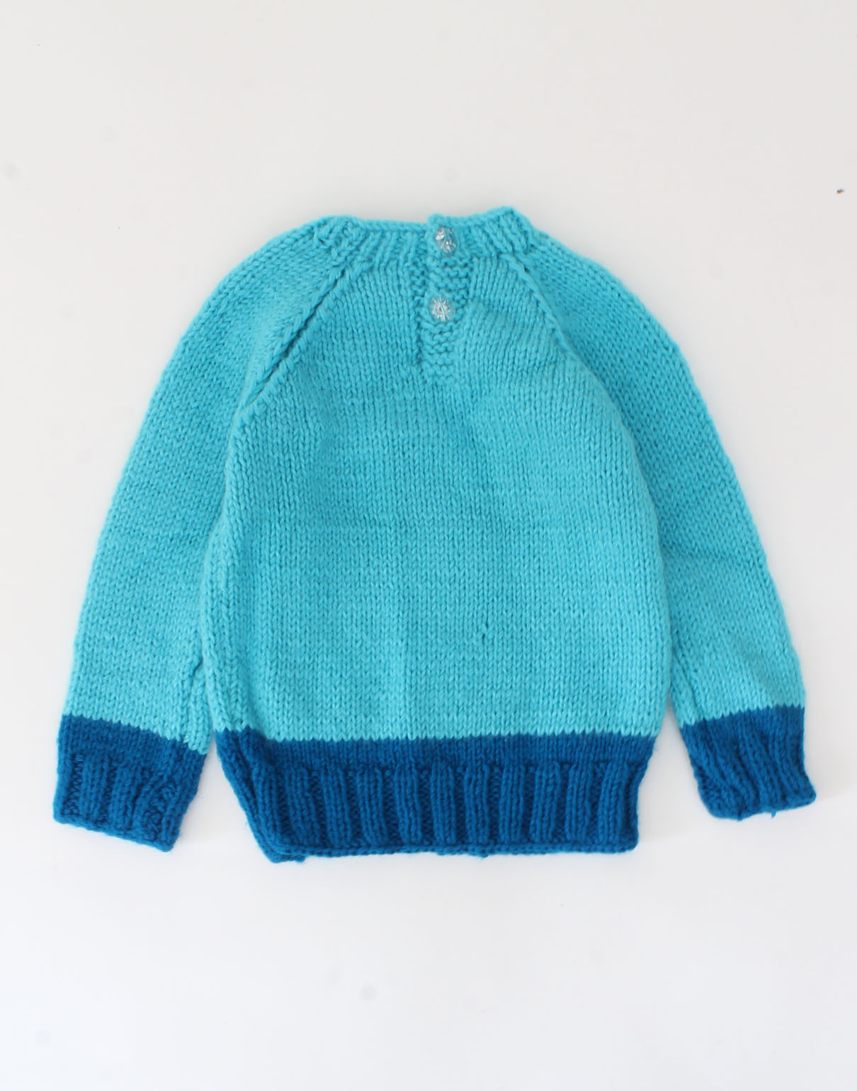 Woonie Handmade Car Applique Sweater For Kids - Blue