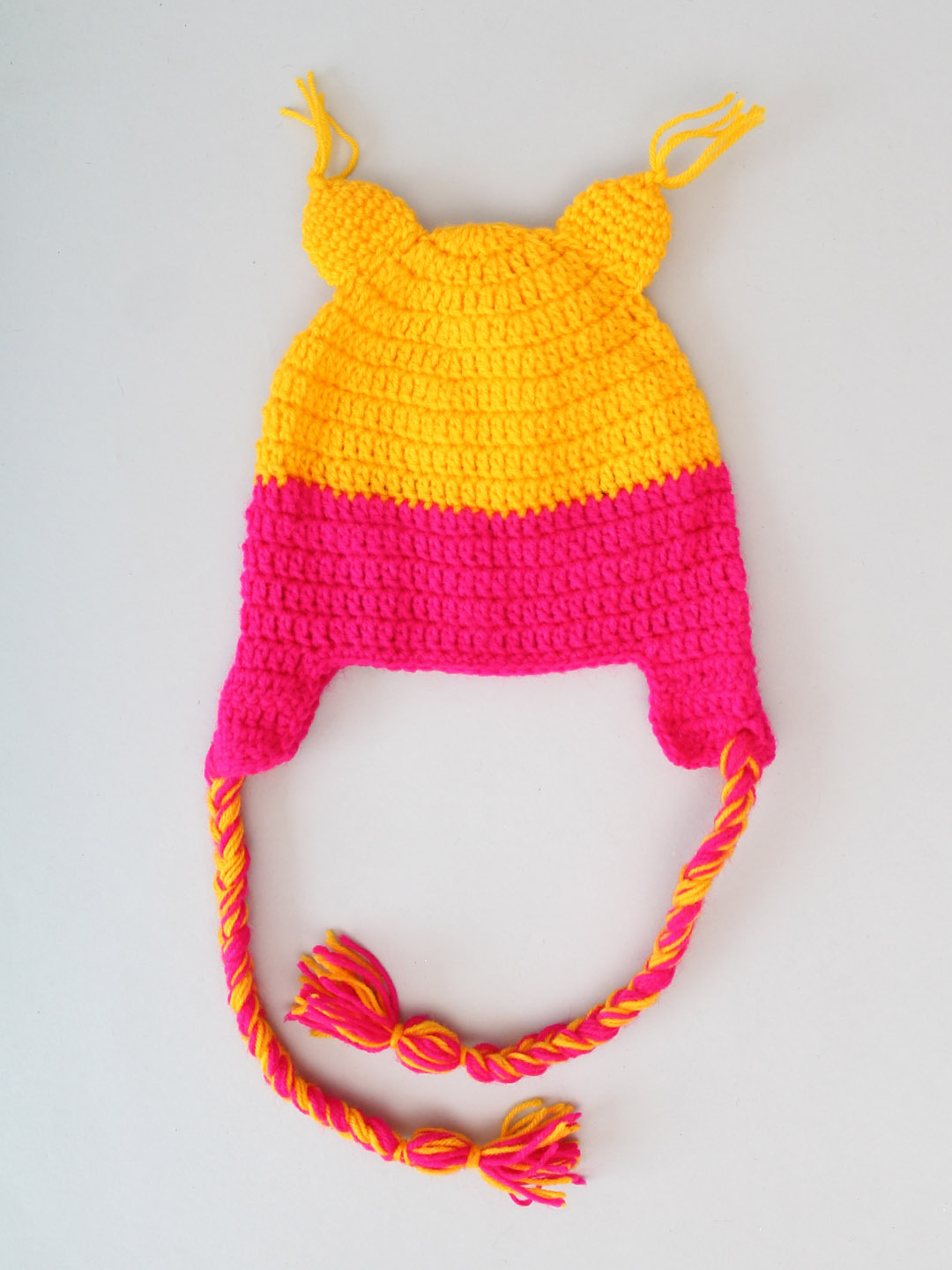 Woonie Handmade Crochet Bird Beanie for Newborn - Magenta