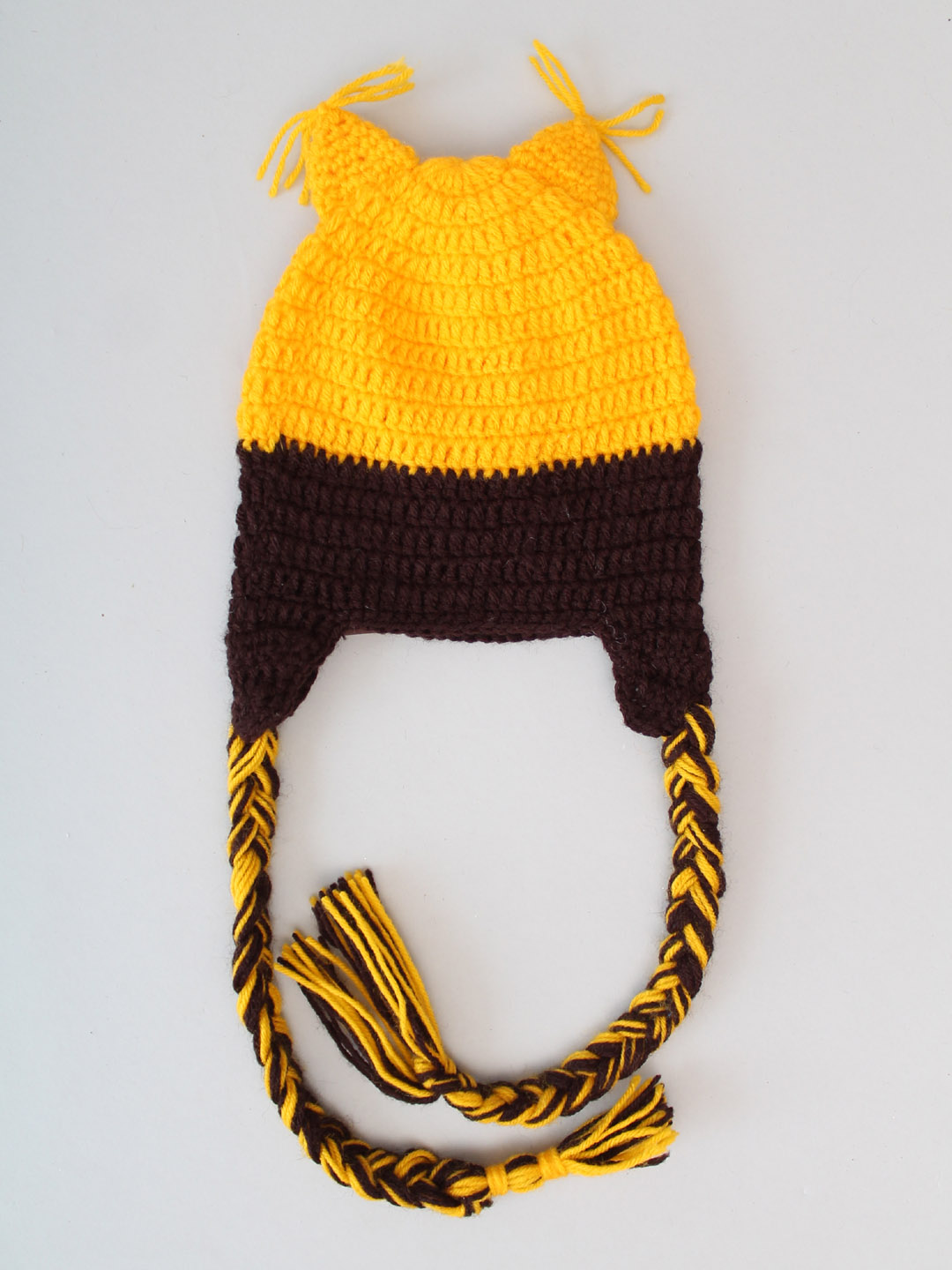 Woonie Handmade Crochet Bird Beanie for Newborn - Yellow
