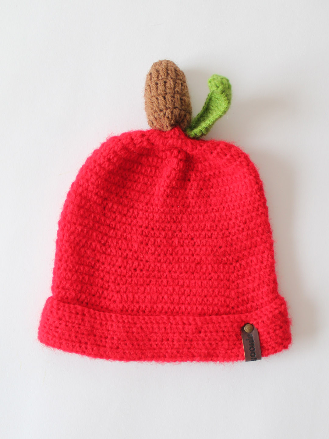 Woonie Handmade Crochet Infants Fruit Cap - Red