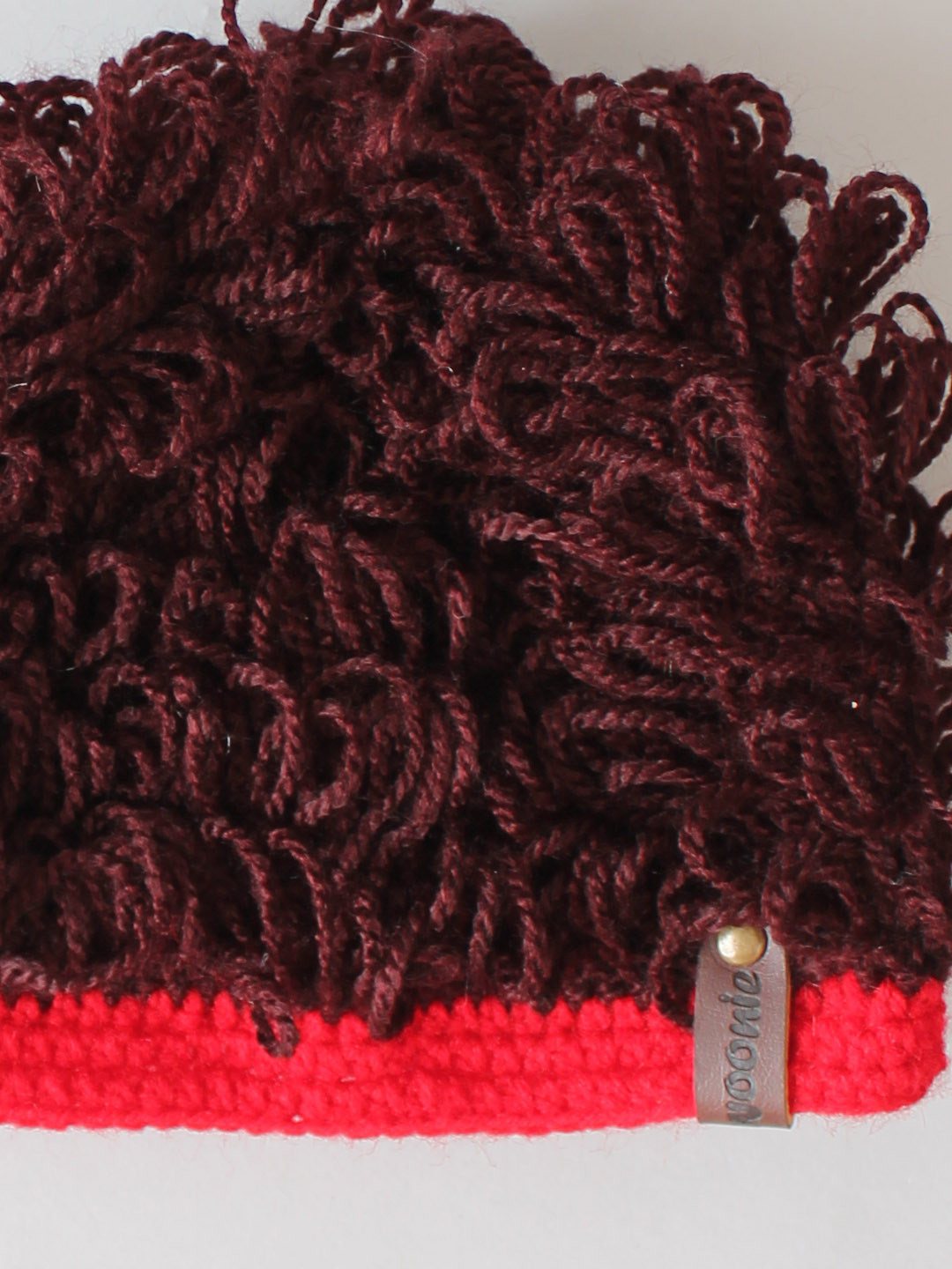 Woonie Handmade Crochet Wig Beanie - Brown
