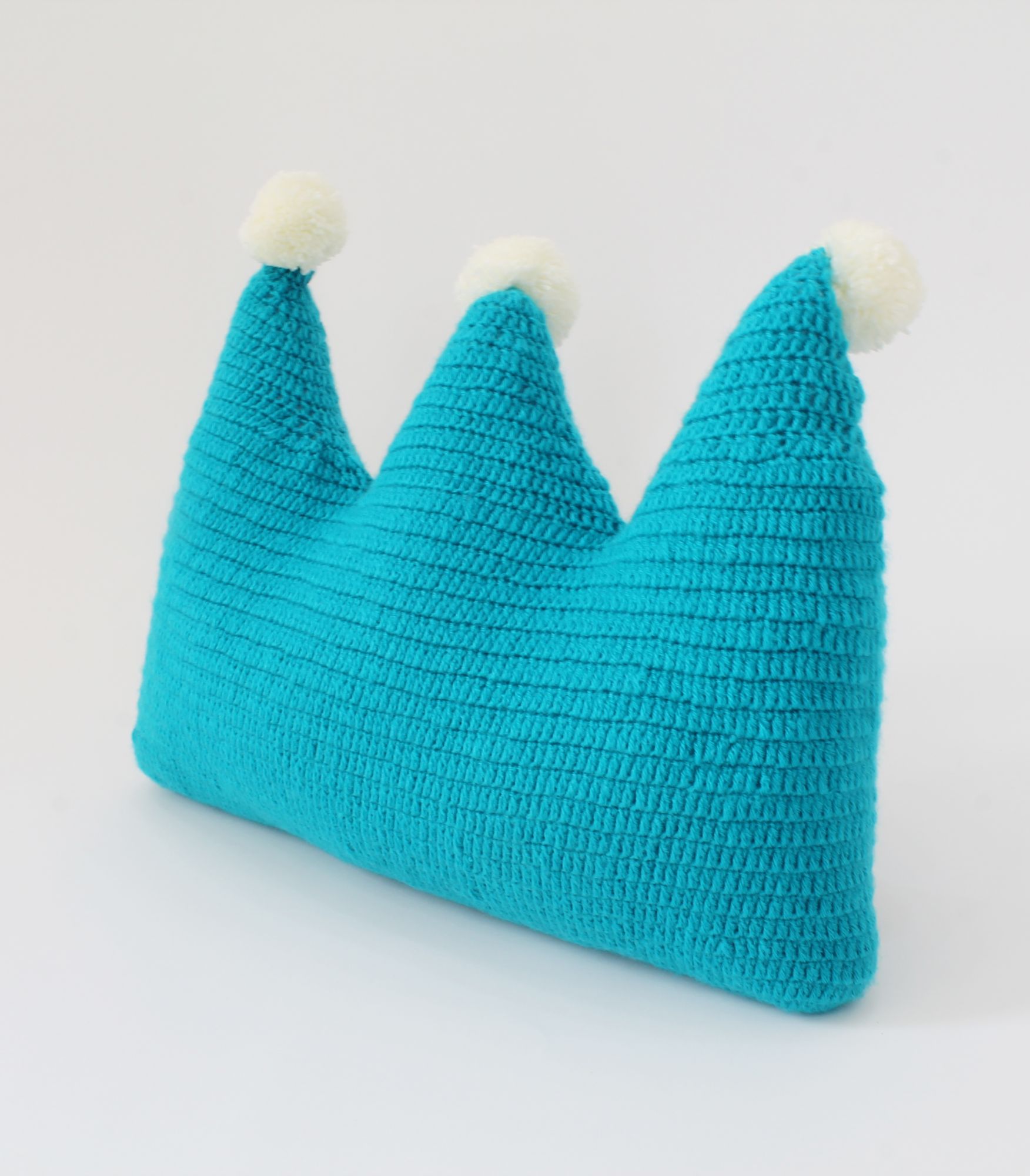 Woonie Handmade Crown Shaped Cushion For Infants - Green