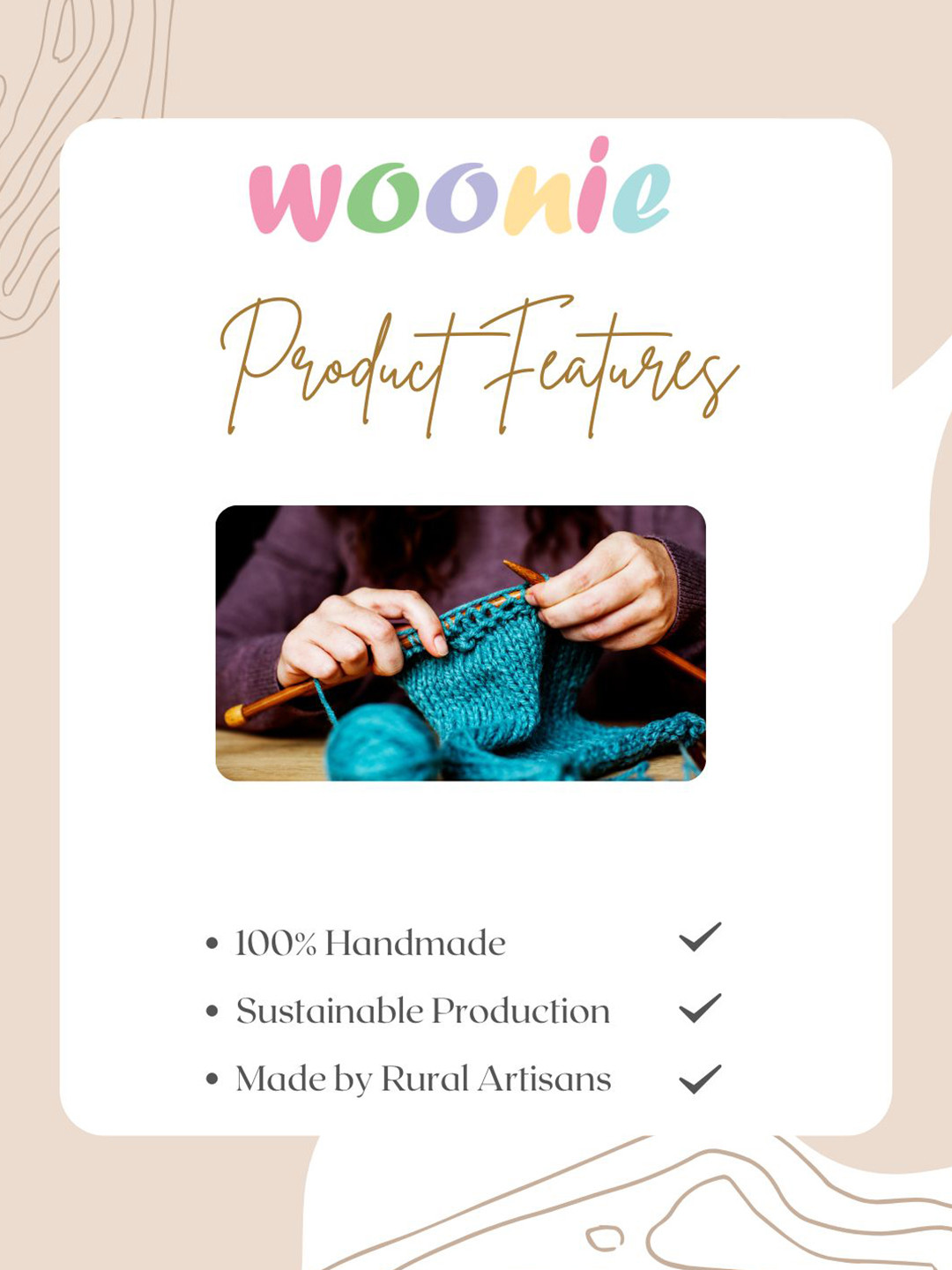 Woonie Crochet Hooded with Ear Cap - Black