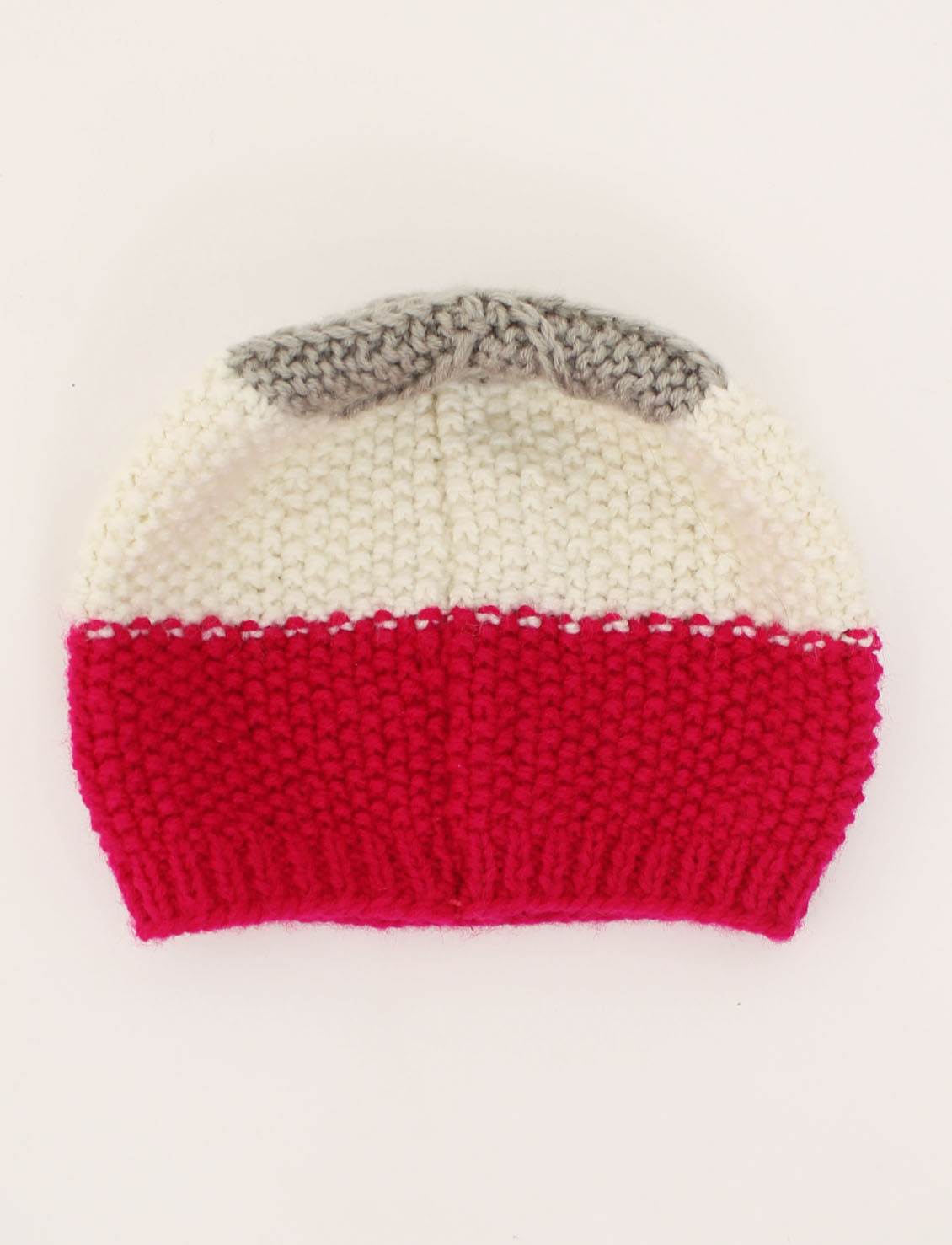 Woonie Handmade Triple Shaded Newborn Woolen Cap - Multi