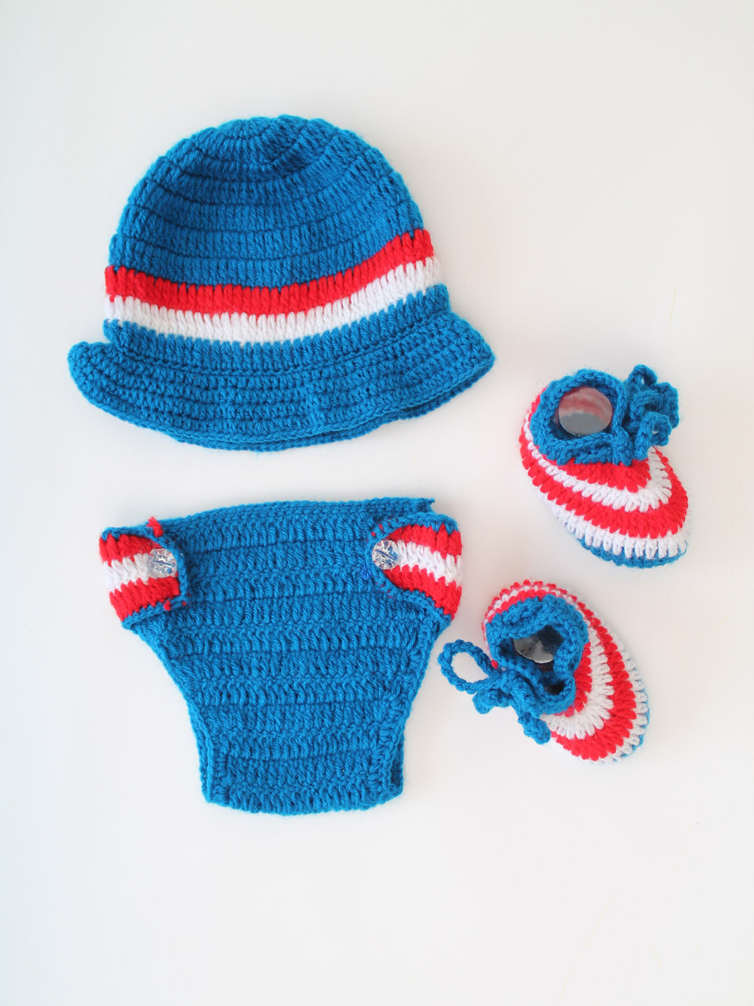 Woonie Newborn Outfit for Pictures - Blue Infant Props