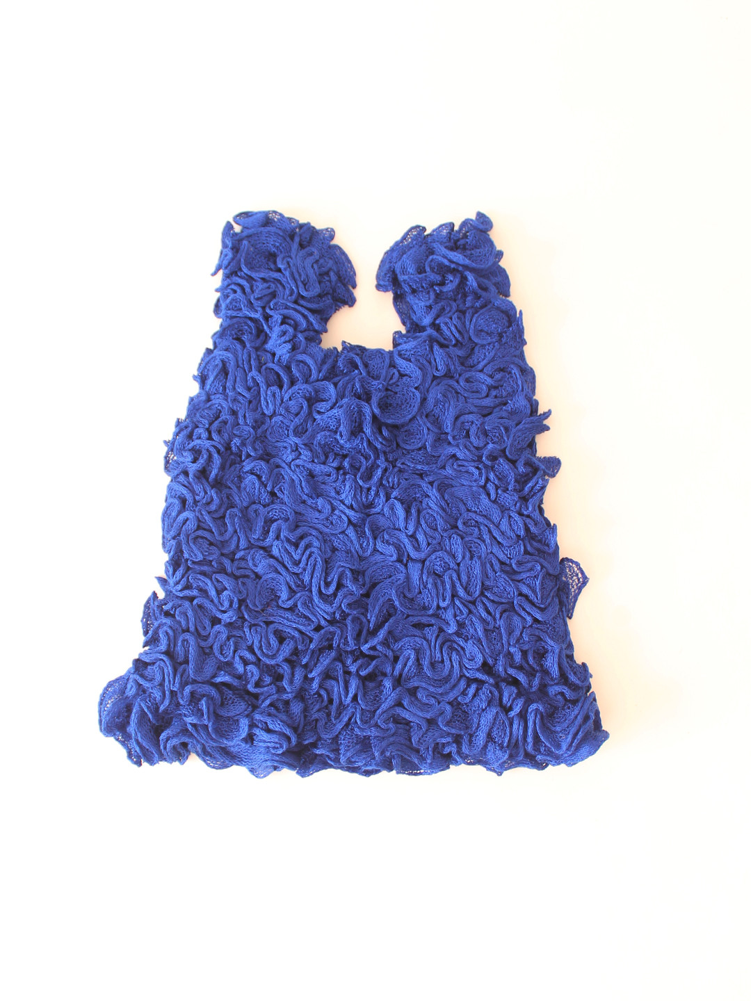 Woonie Ruffled Winterwear Cinderella Dress - Blue