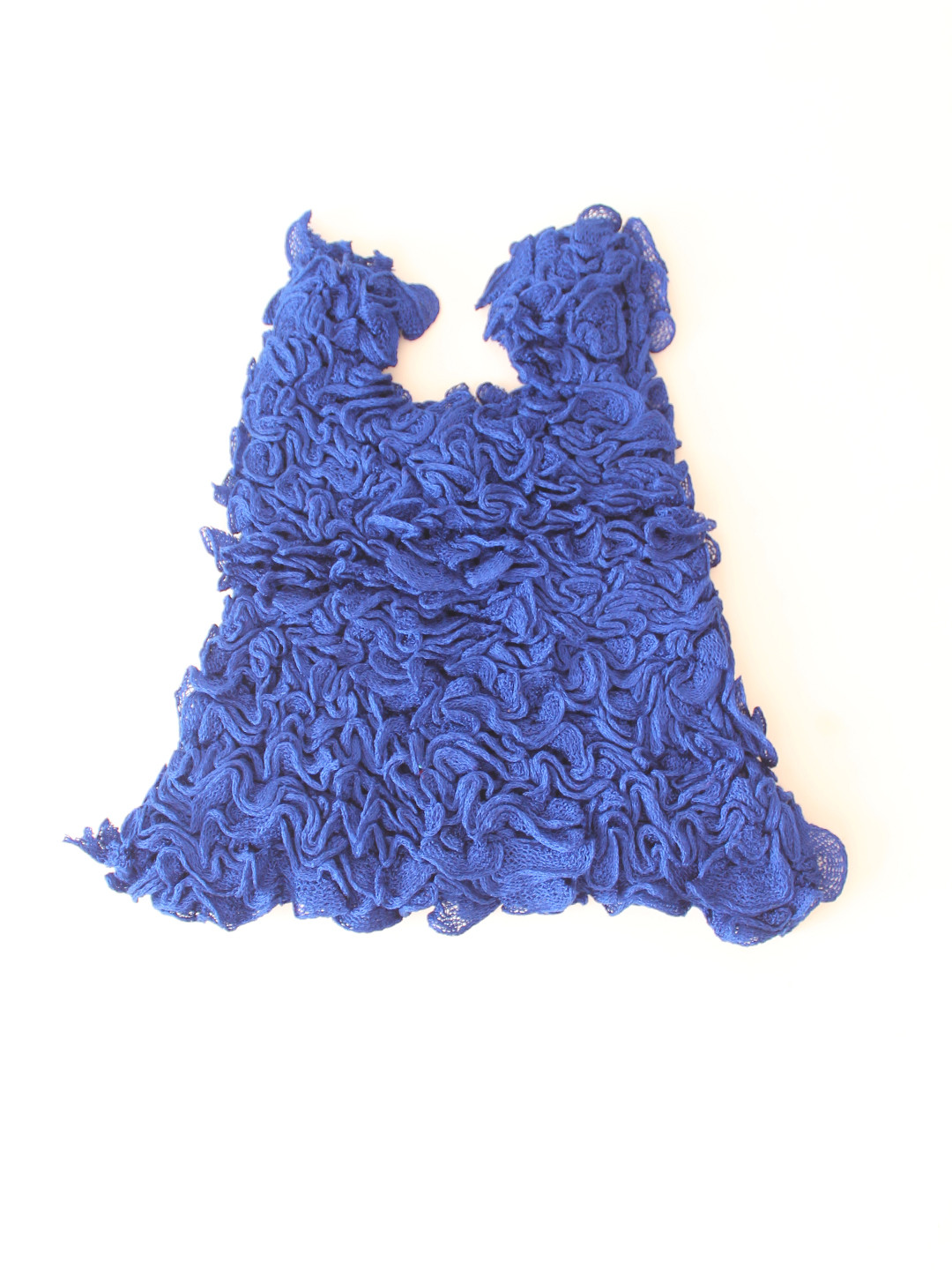 Woonie Ruffled Winterwear Cinderella Dress - Blue