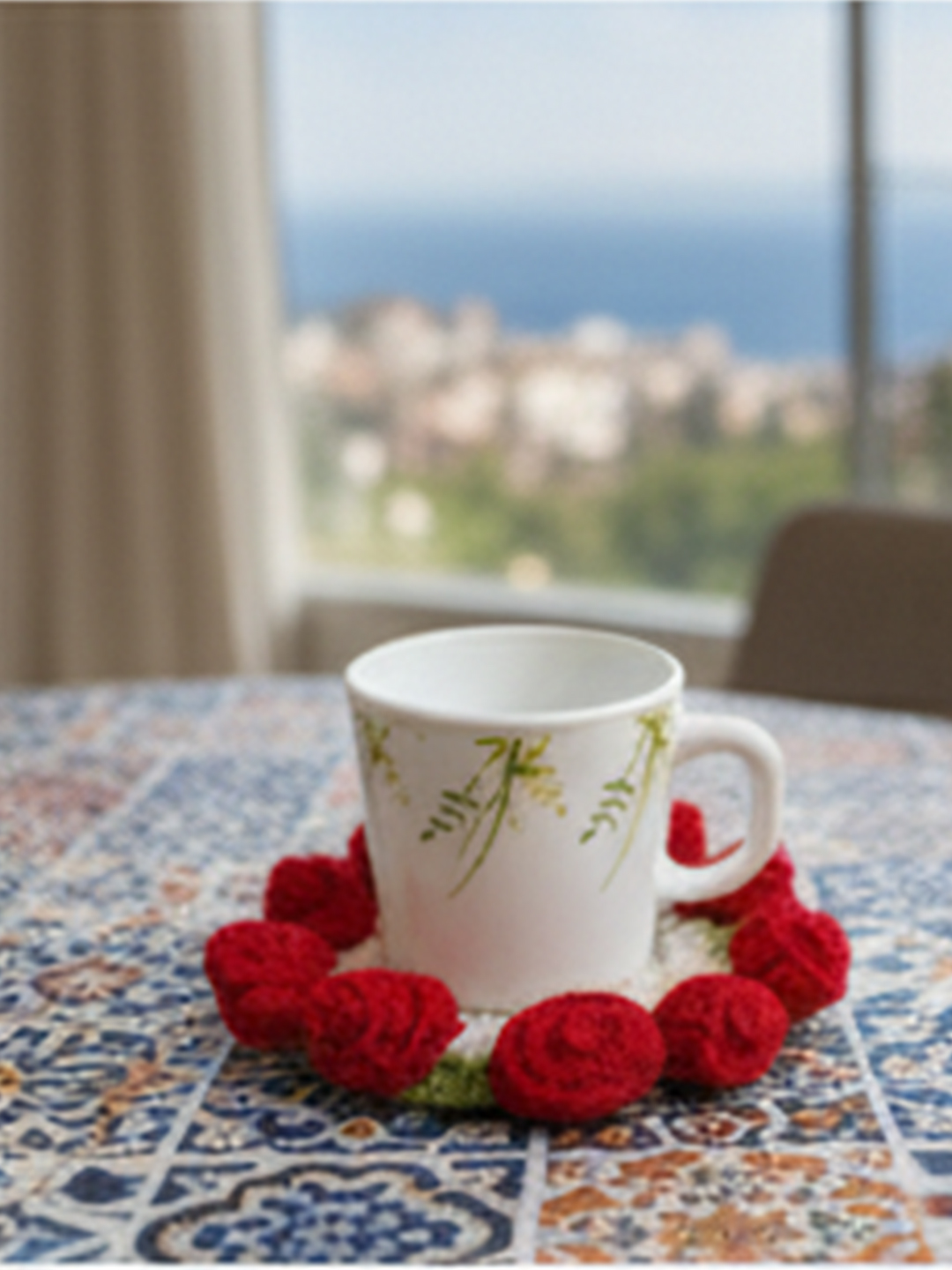 Crochet Rose Coaster (Pack of 2)