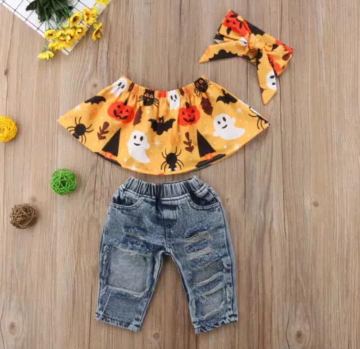 Yellow Tube Top With Denim Capry