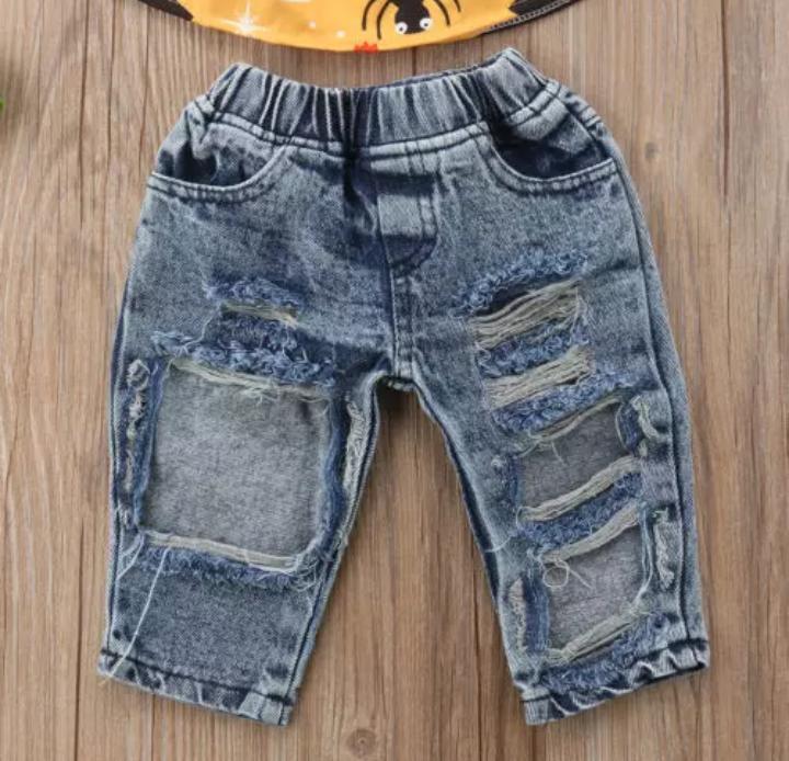 Yellow Tube Top With Denim Capry