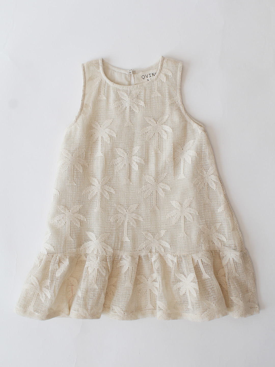 Qvink Coconut Tree Pattern Mini Dress  Cream