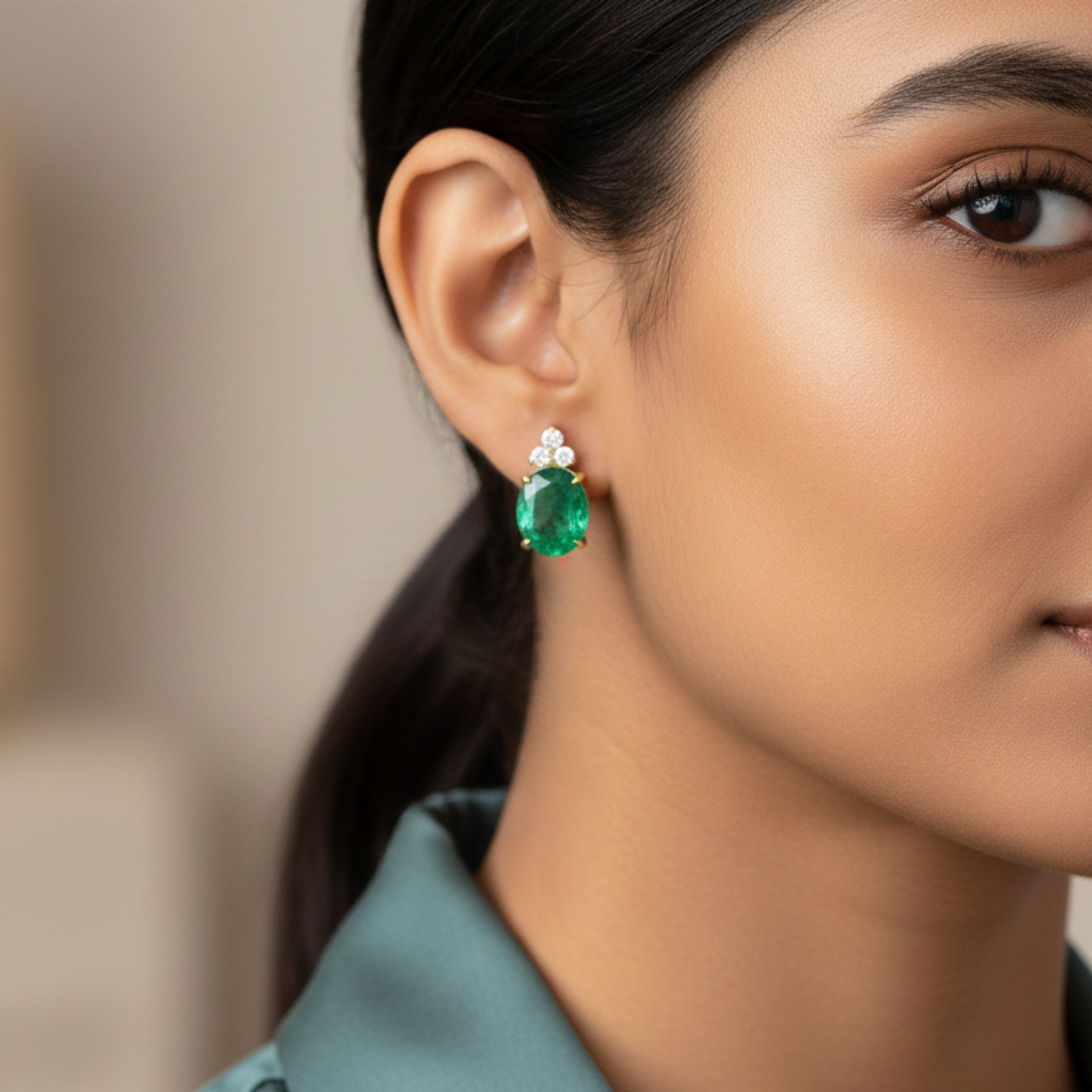 Viridian Tropical Studs