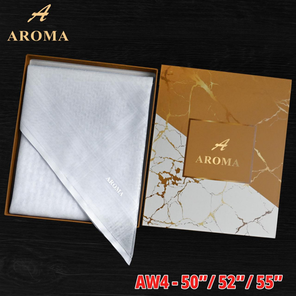 Image of AW4 شماغ اروما أبيض موديل | SHIMAG WHITE AROMA AW4