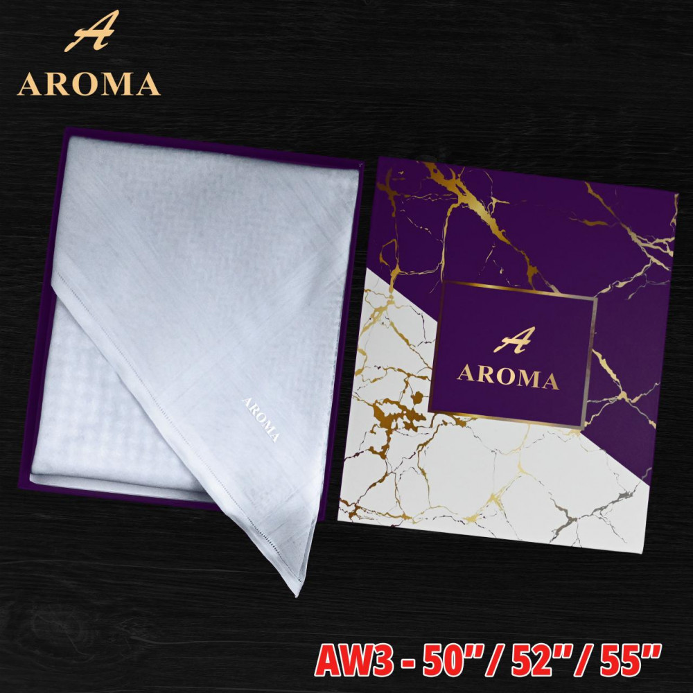 Image of AW3 شماغ اروما أبيض موديل | SHIMAG WHITE AROMA AW3