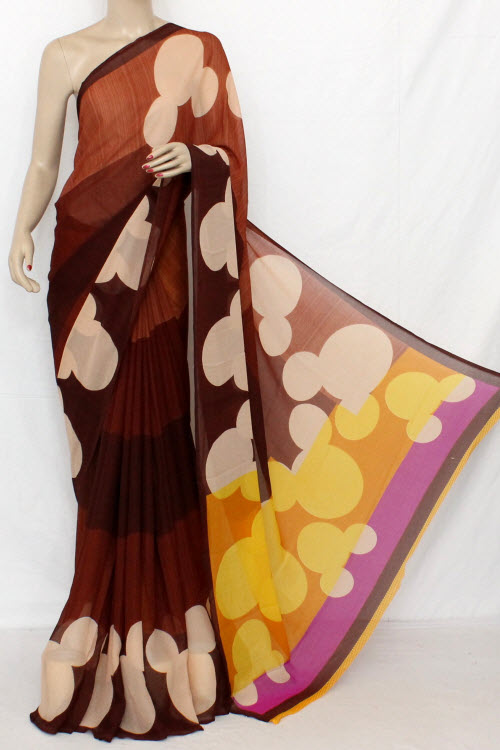 Maroon Georgette Saree with Blouse