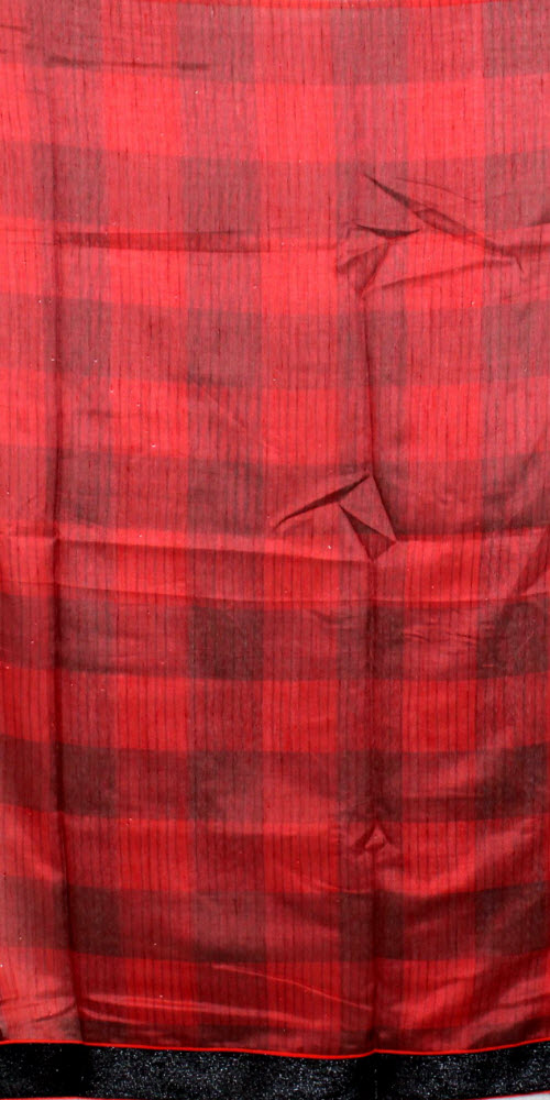 Red-White Georgette Saree with Blouse