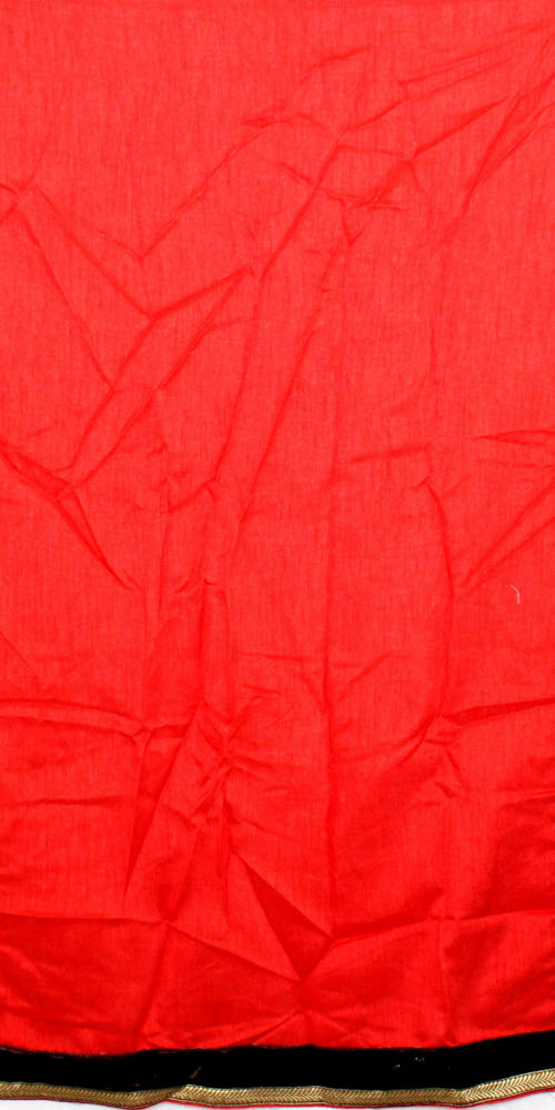 Grey-Orange Embroidered Art Silk Saree with Blouse