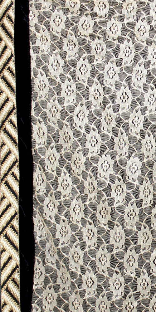 Beige-Black Brasso Art Silk Saree with Net Blouse