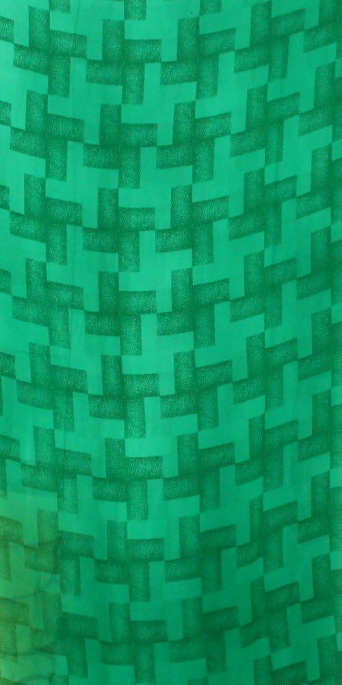 Green-Yellow Crepe Art Silk Saree with Blouse