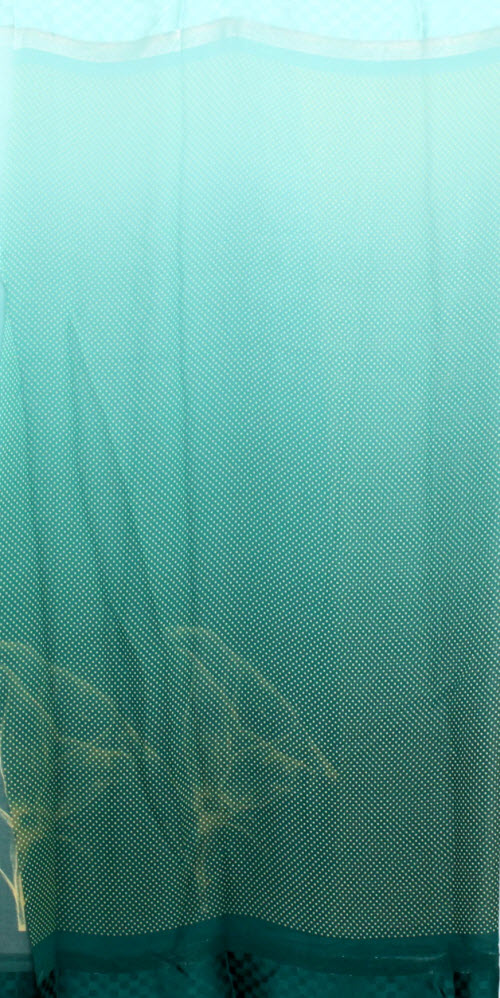 Sea Green Crepe Art Silk Saree with Blouse