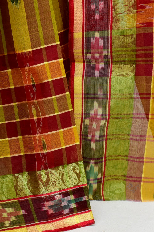 Olive Green Handloom Tant Cotton Saree 13936