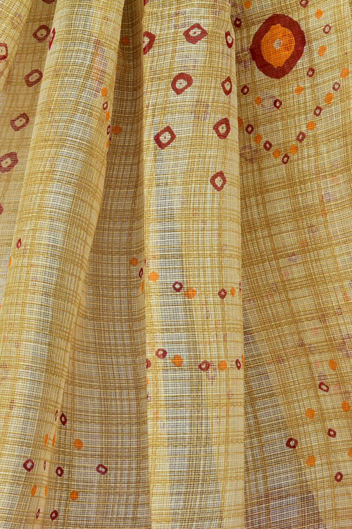 Red-Fawn Handloom Kota Doria Cotton Saree 15535