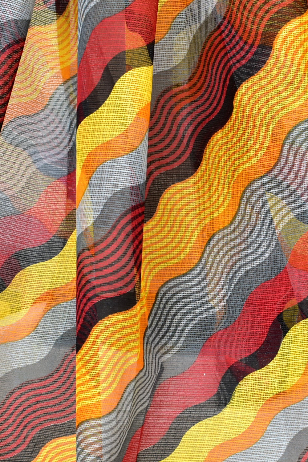 Yellow-Grey-Maroon Handloom Kota Doria Cotton Saree 15580