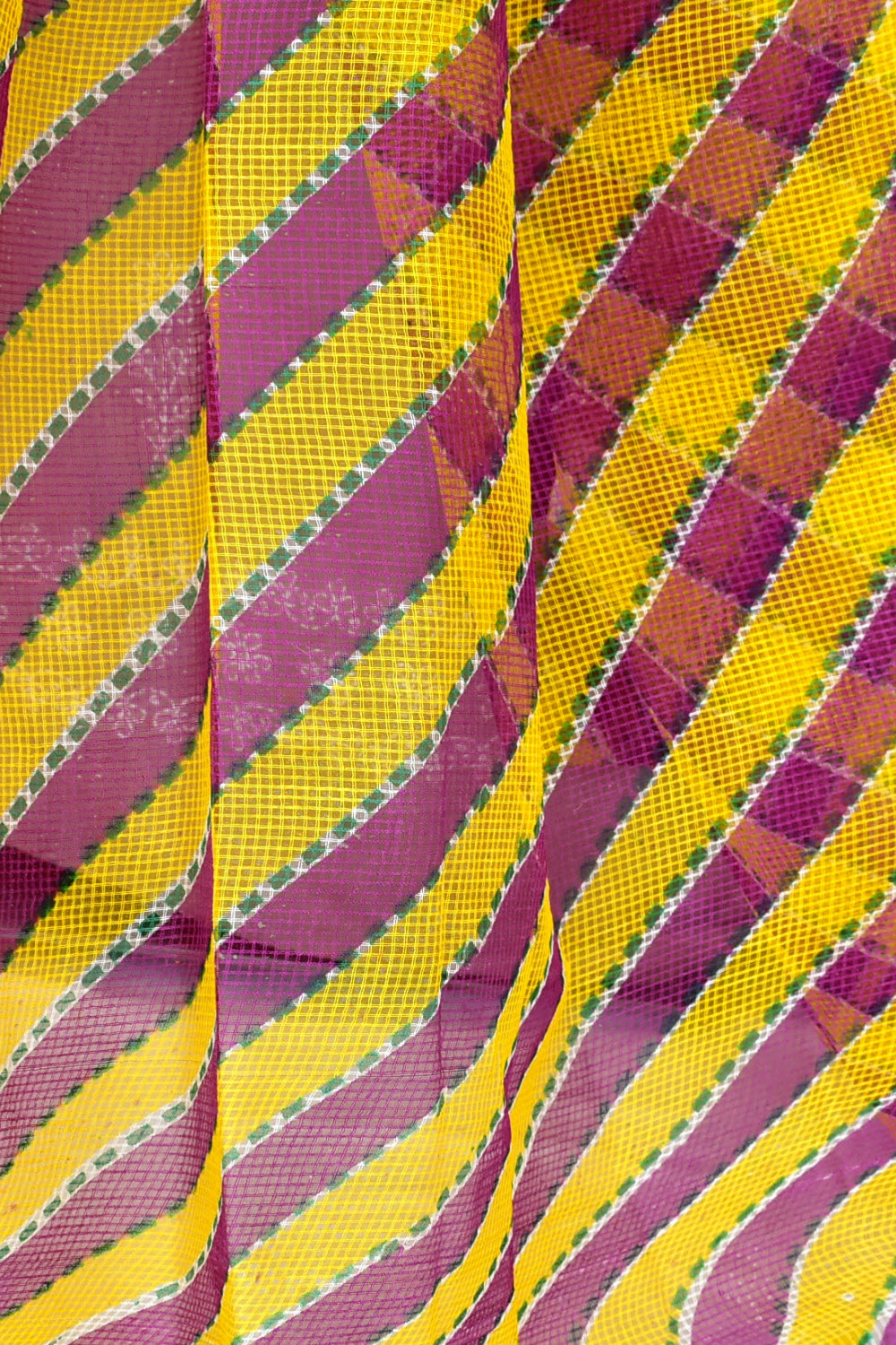 Yellow-Magenta Handloom JP Munga Doria Cotton Saree 15604
