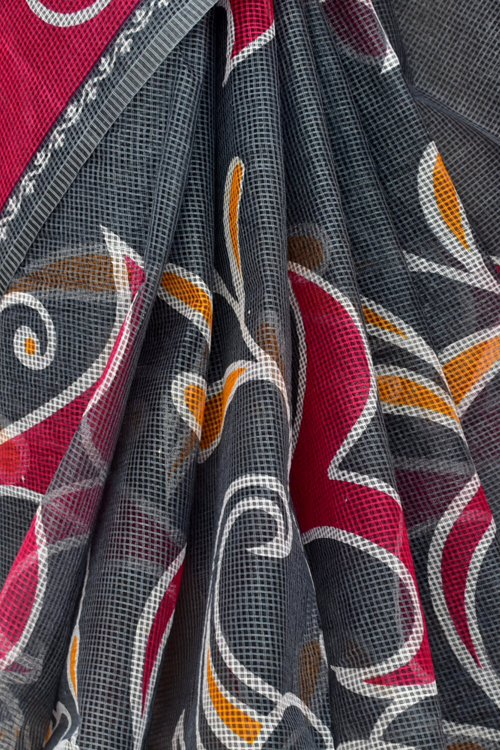 Steel Grey-Pink Handloom JP Munga Doria Cotton Saree 15624