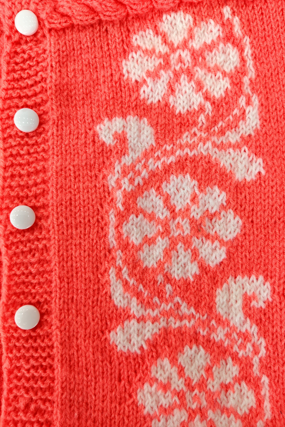 18-24 Months - Peach Hand Knitted Sweater for Kids 16005