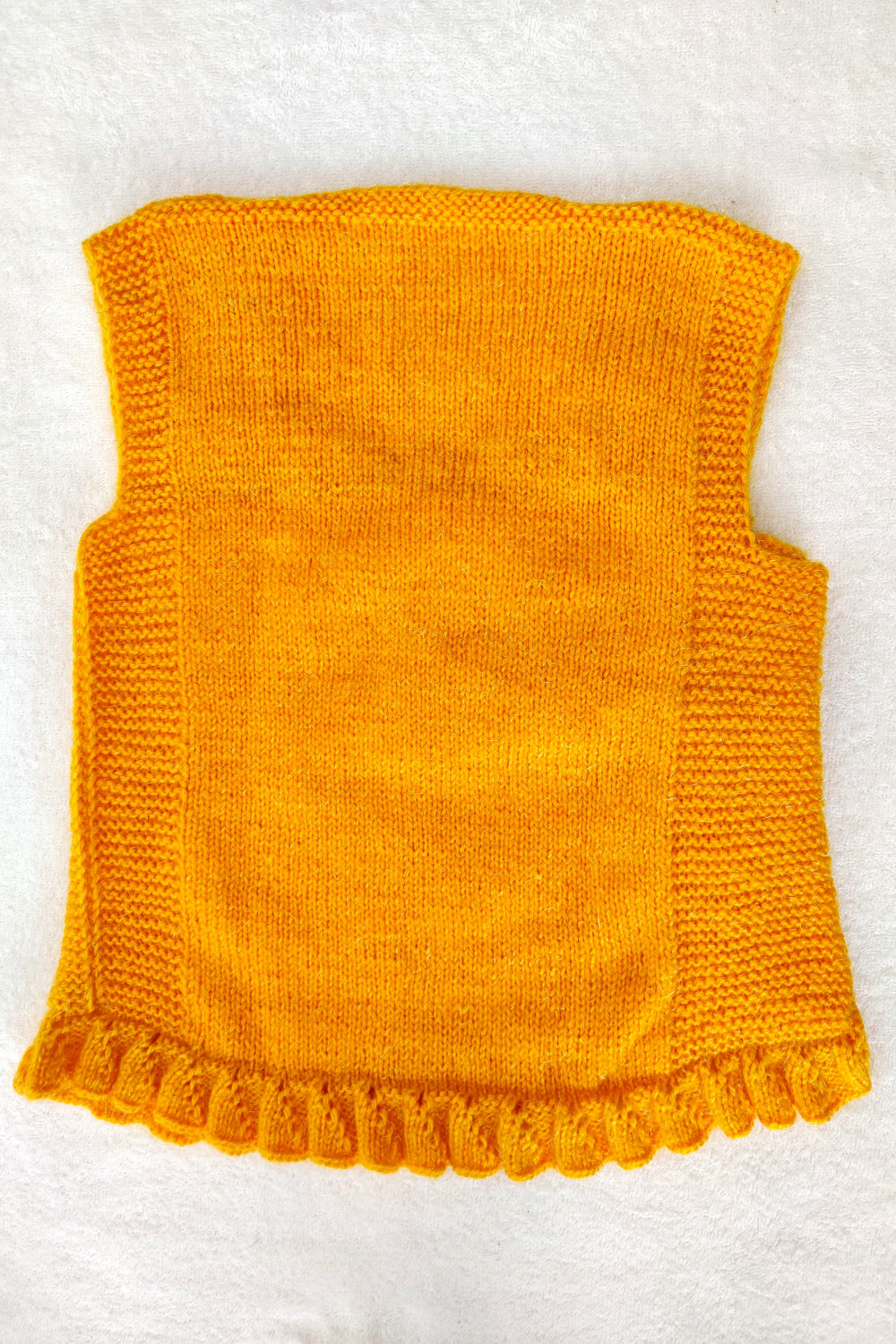 3-4 Years - Turmeric Yellow Hand Knitted Sweater for Kids 16006