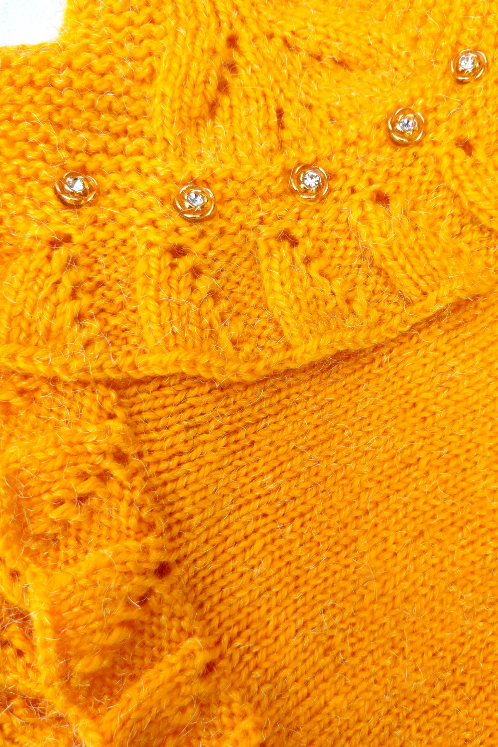 3-4 Years - Turmeric Yellow Hand Knitted Sweater for Kids 16006