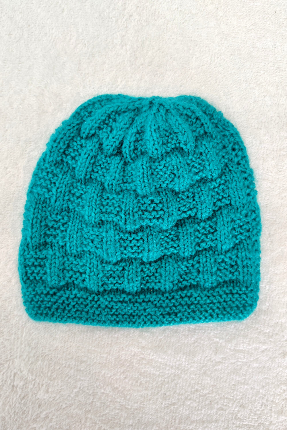 12-24 Months - Sea Green Hand Knitted Sweater with Cap for Kids 16007