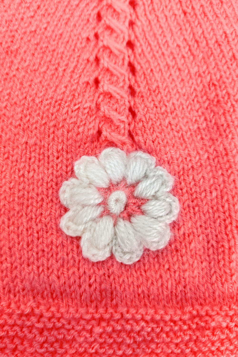 6-12 Months - Peach Hand Knitted Sweater for Kids 16010