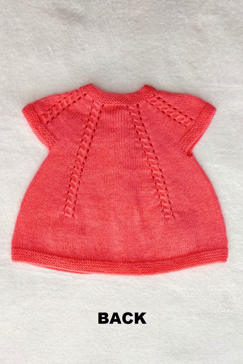 6-12 Months - Peach Hand Knitted Sweater for Kids 16010