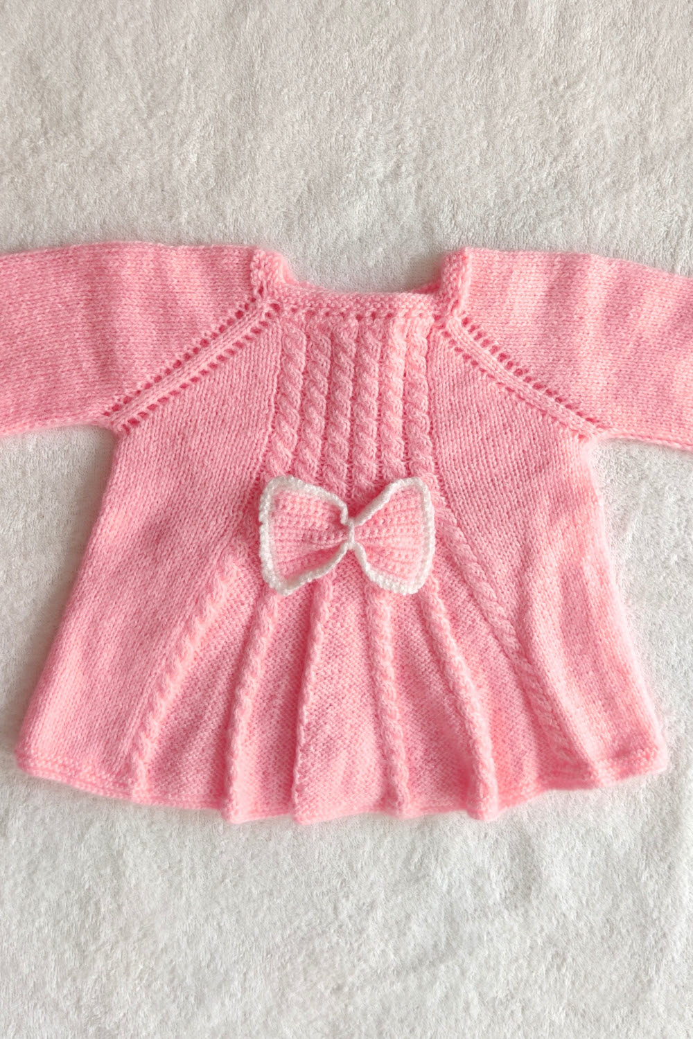 18-24 Months - Baby Pink Hand Knitted Sweater With Cap Shoes For Baby Girl 16016