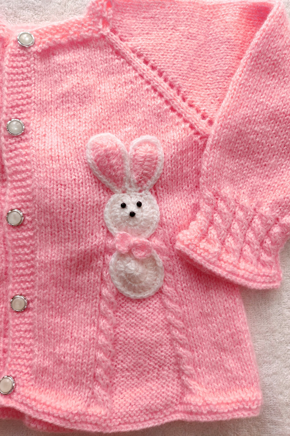 18-24 Months - Baby Pink Hand Knitted Sweater With Cap Shoes For Baby Girl 16016