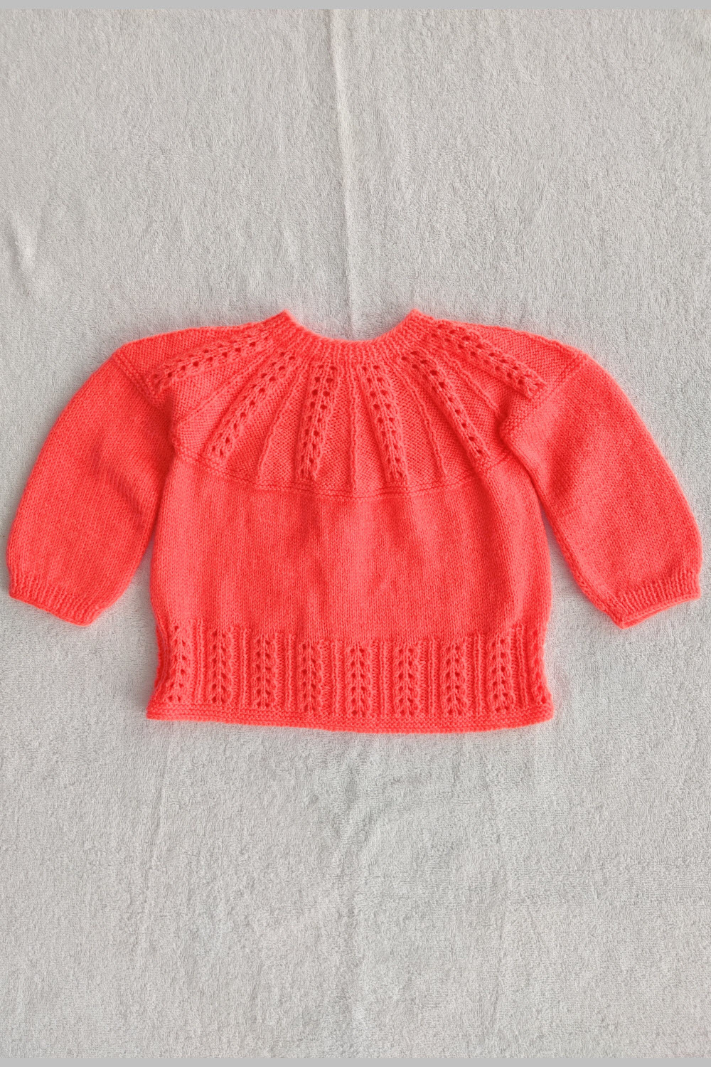 18-24 Months - Peach Hand Knitted Sweater With Cap Shoes For Baby 16017