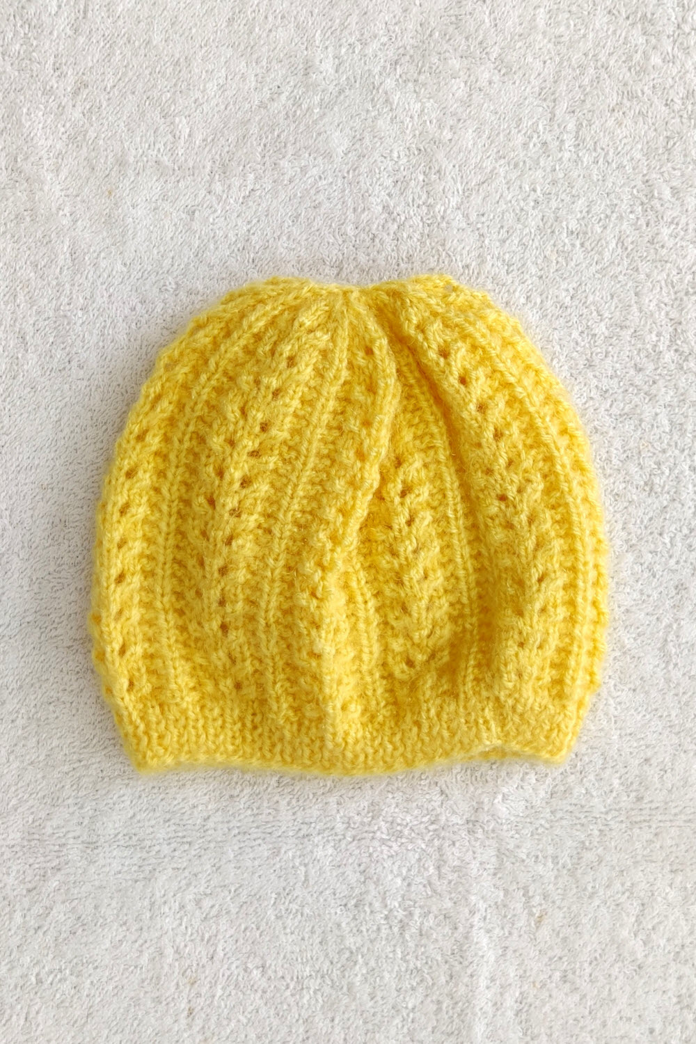 18-24 Months - Yellow Hand Knitted Sweater with Cap for Kids 16018