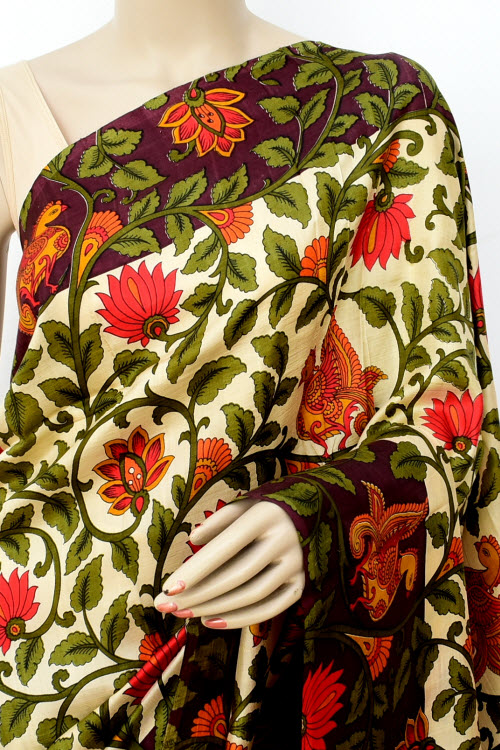 Cream Handloom Pure Silk Saree 16345