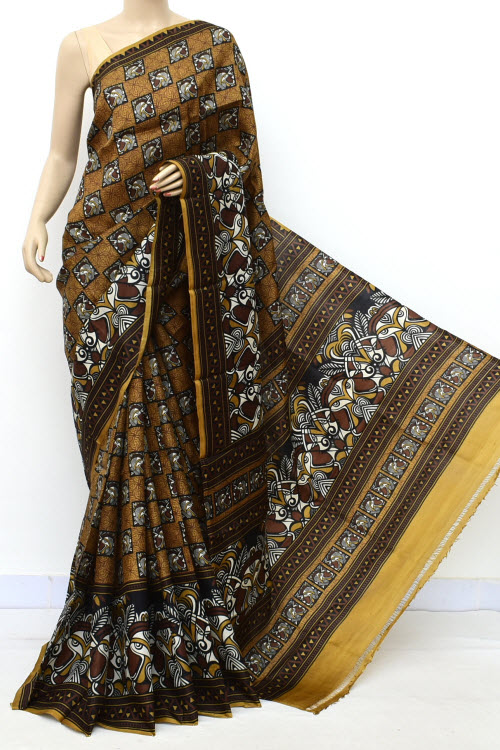 Coffee Handloom Pure Silk Saree 16349