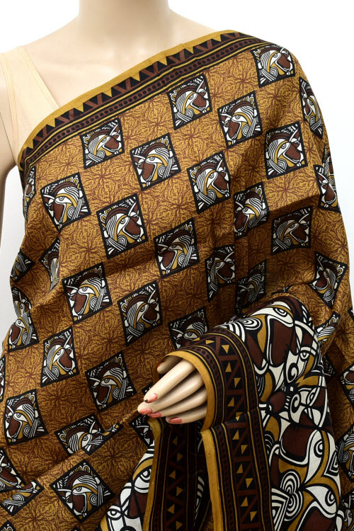 Coffee Handloom Pure Silk Saree 16349