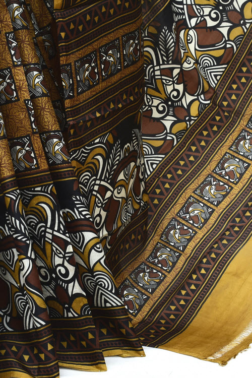 Coffee Handloom Pure Silk Saree 16349